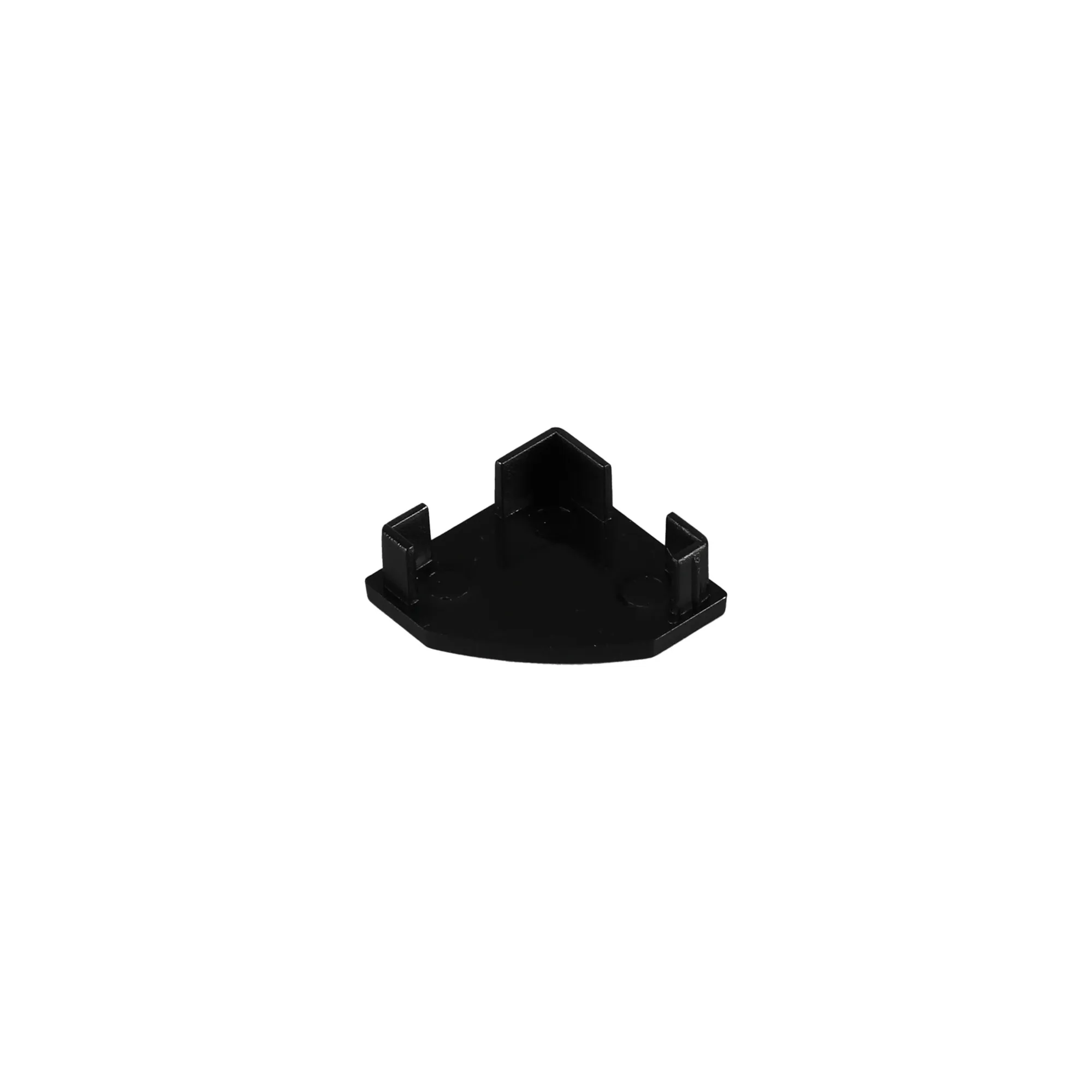 M8063  Tiras 18mm x 18mm Black Corner Profile End Cap Without Hole (1pc) for M7418